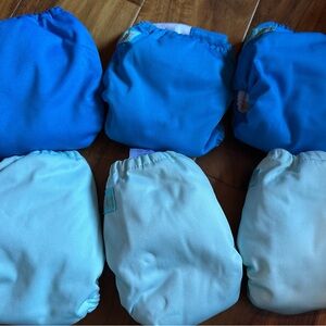 Cloth Diapers - Newborn - Alvababy - All in One - Blues (6)